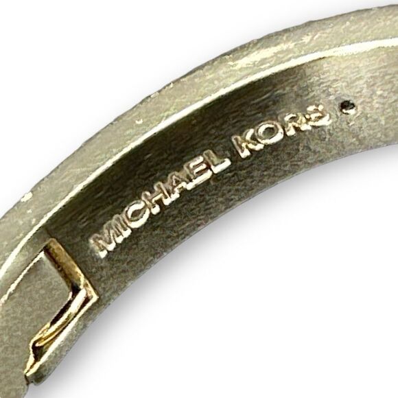 Michael Kors FULTON GOLD TONE HINGE Bangle Bracelet - Picture 8 of 11